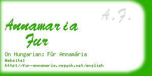 annamaria fur business card
