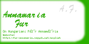 annamaria fur business card